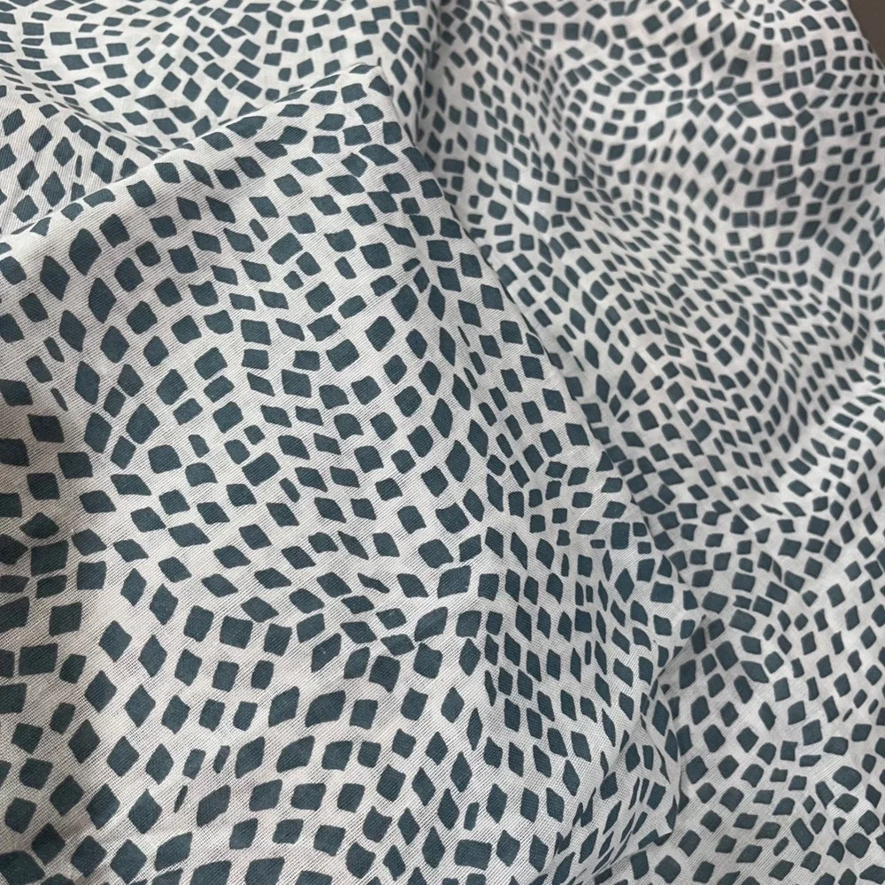 IKEA Full Duvet Cover Set 2 Pillowcases Blue White Geometric Mosaic Modern Vtg‎